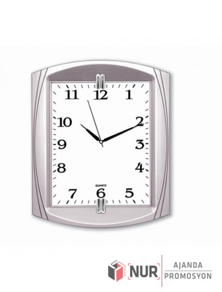 BİTEZ Logolu Plastik Duvar Saati 28.5 x 34 cm Promosyon Saat